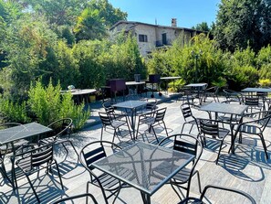 Apartment, 2 Bedrooms, Accessible, Smoking | Outdoor dining - Apt 5 Aircon, Wifi, Infinity Pool, Jacuzzi, Gardens Incredible! Sleeps 4 (Spoleto)