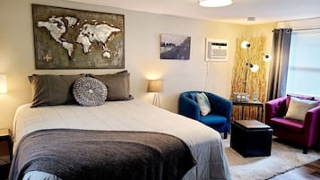 Desk, iron/ironing board, travel crib, free WiFi