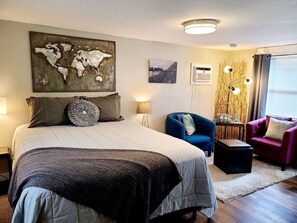 Desk, iron/ironing board, travel crib, free WiFi