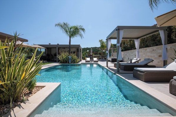 A heated pool