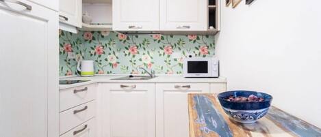 Fridge, microwave, dishwasher, toaster