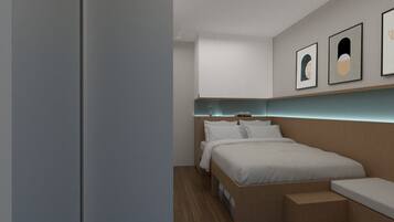 Desk, soundproofing, iron/ironing board, free WiFi