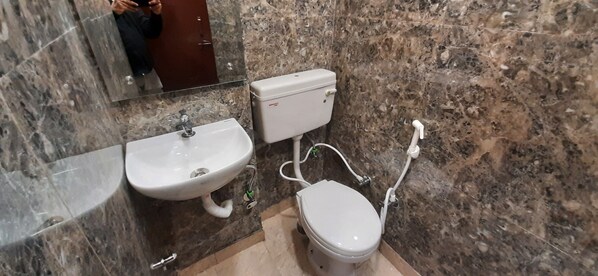 Studio, 1 Bedroom, Smoking, Balcony | Bathroom amenities - Luxury Flat in Foreigner Areof Lajpat Nagar With Fully Equipped Kitch (New Delhi)
