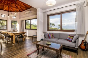 Superior Villa | Living area | 50-inch Smart TV with satellite channels, TV, Netflix - Wild Fig Retreat (Zakynthos)