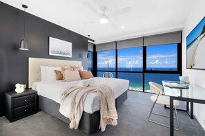 アパートメント オーシャンビュー (plus Study) | 客室ごとに異なる装飾、客室ごとに異なるインテリア、アイロン / アイロン台、WiFi (無料)