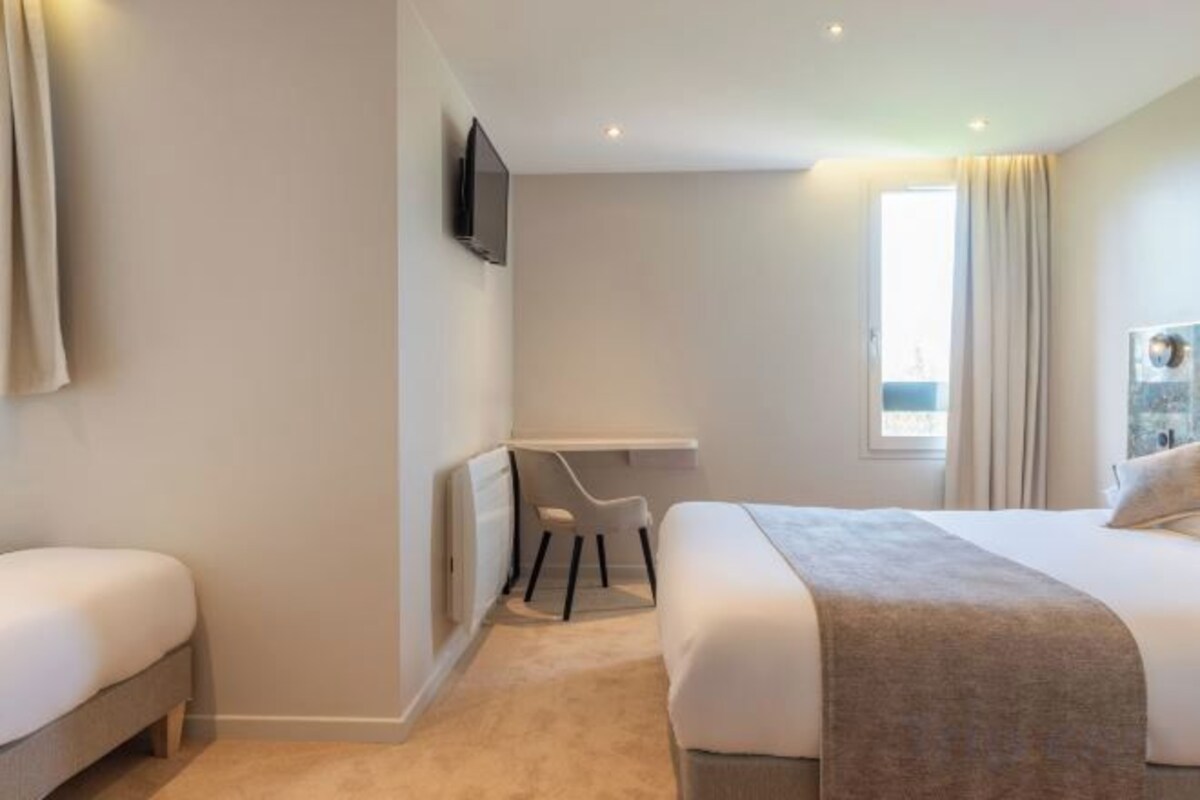 Blackout curtains, soundproofing, iron/ironing board (on request)