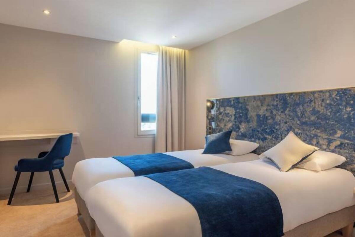 Blackout curtains, soundproofing, iron/ironing board (on request)
