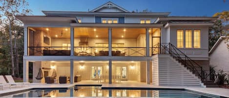 Outdoor pool, a heated pool