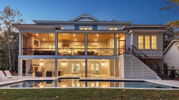 Outdoor pool, a heated pool