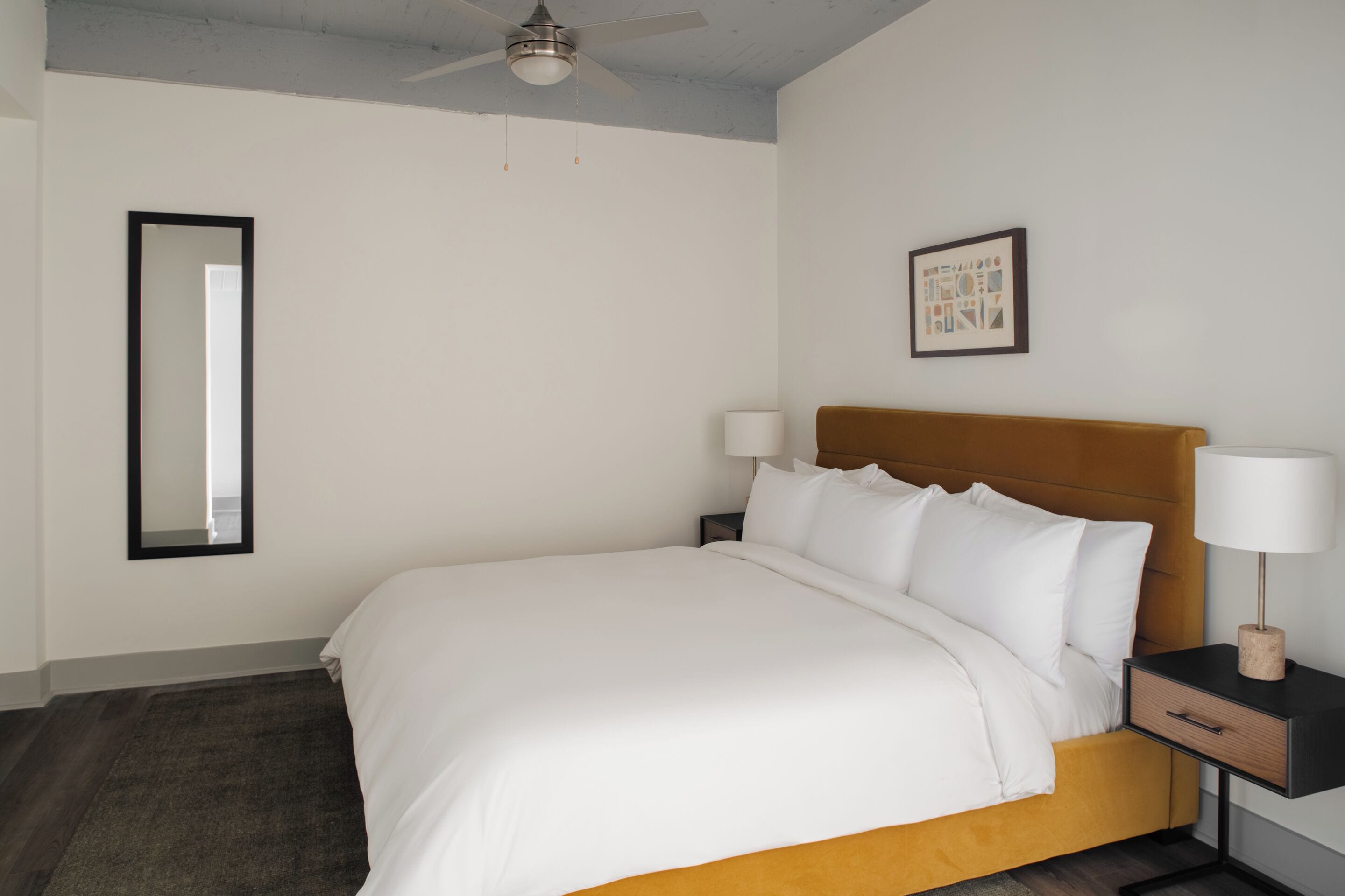 Premium bedding, individually decorated, individually furnished