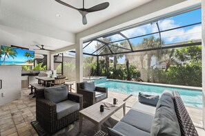 A heated pool
