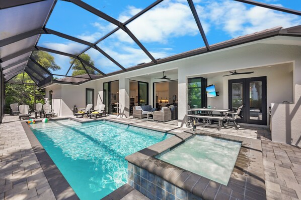 A heated pool