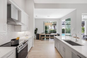 Fridge, microwave, oven, stovetop - Modern 2023 Built Home | Steps to Beach/Shops/Dining (Marco Island)