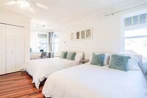 2 bedrooms, iron/ironing board, WiFi, bed sheets