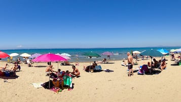 Beach nearby, sun-loungers
