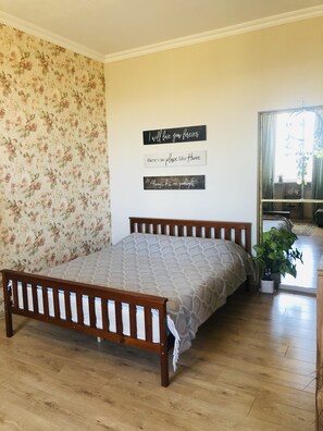 1 غرفة نوم وواي فاي وملاءات أسرّة