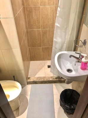 Towels, soap, toilet paper