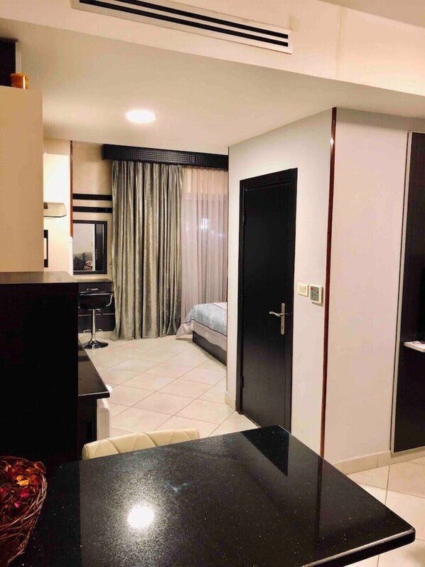 1 bedroom, iron/ironing board, travel crib, free WiFi