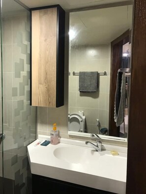 Towels, soap, toilet paper