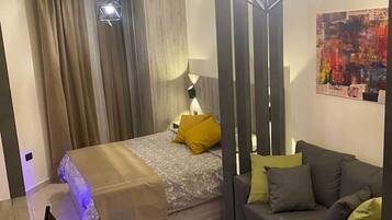 1 bedroom, iron/ironing board, travel crib, WiFi (free)