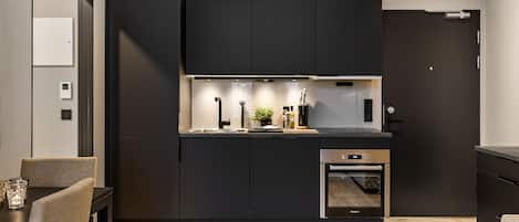 Superior Apartment, 1 Bedroom | Private kitchen | Full-sized fridge, oven, stovetop, dishwasher