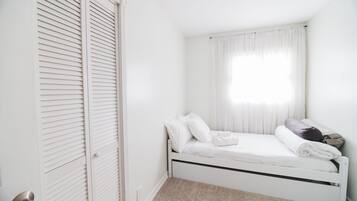 2 bedrooms, iron/ironing board, travel crib, WiFi