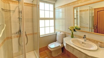 Hair dryer, towels, toilet paper