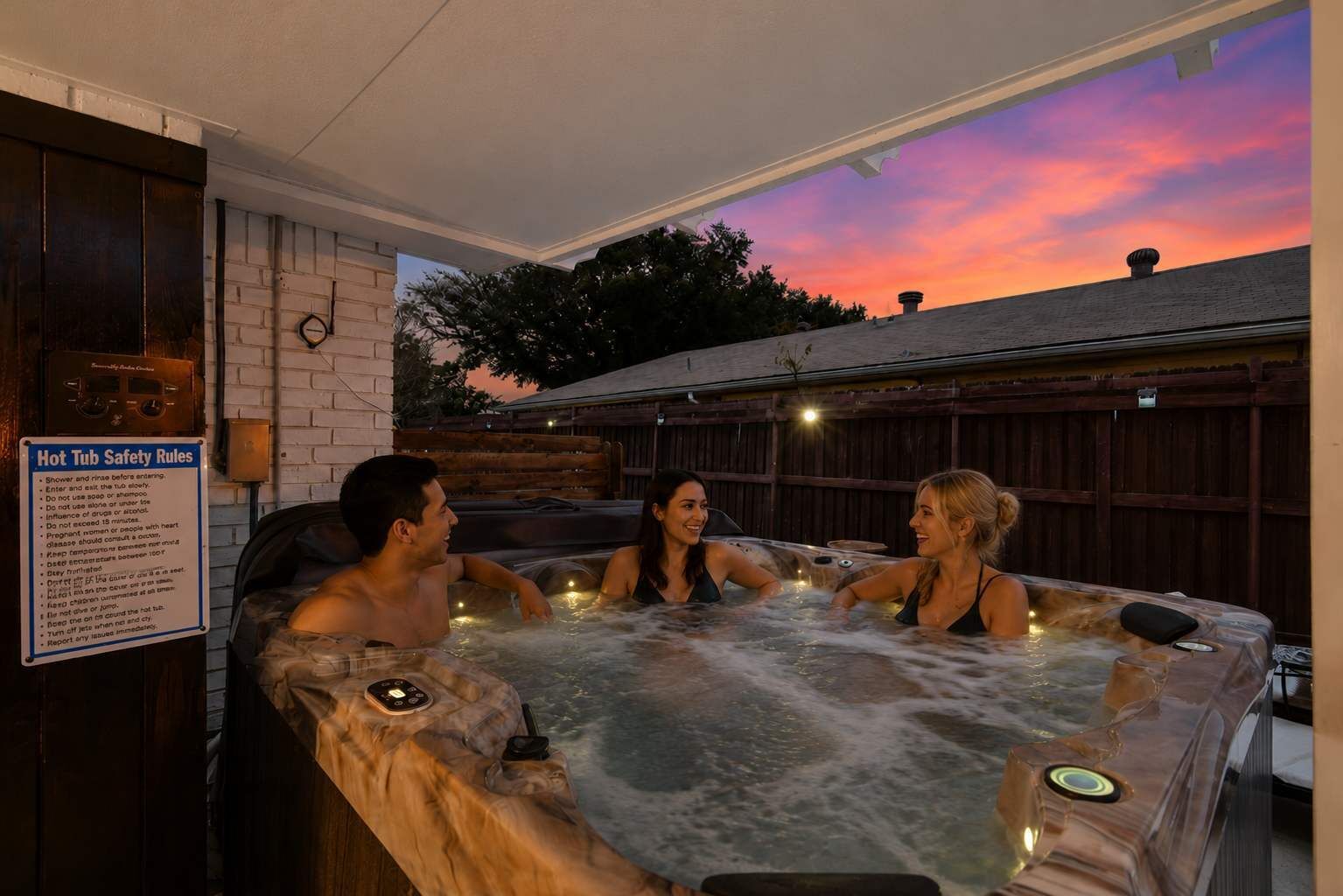 Outdoor spa tub