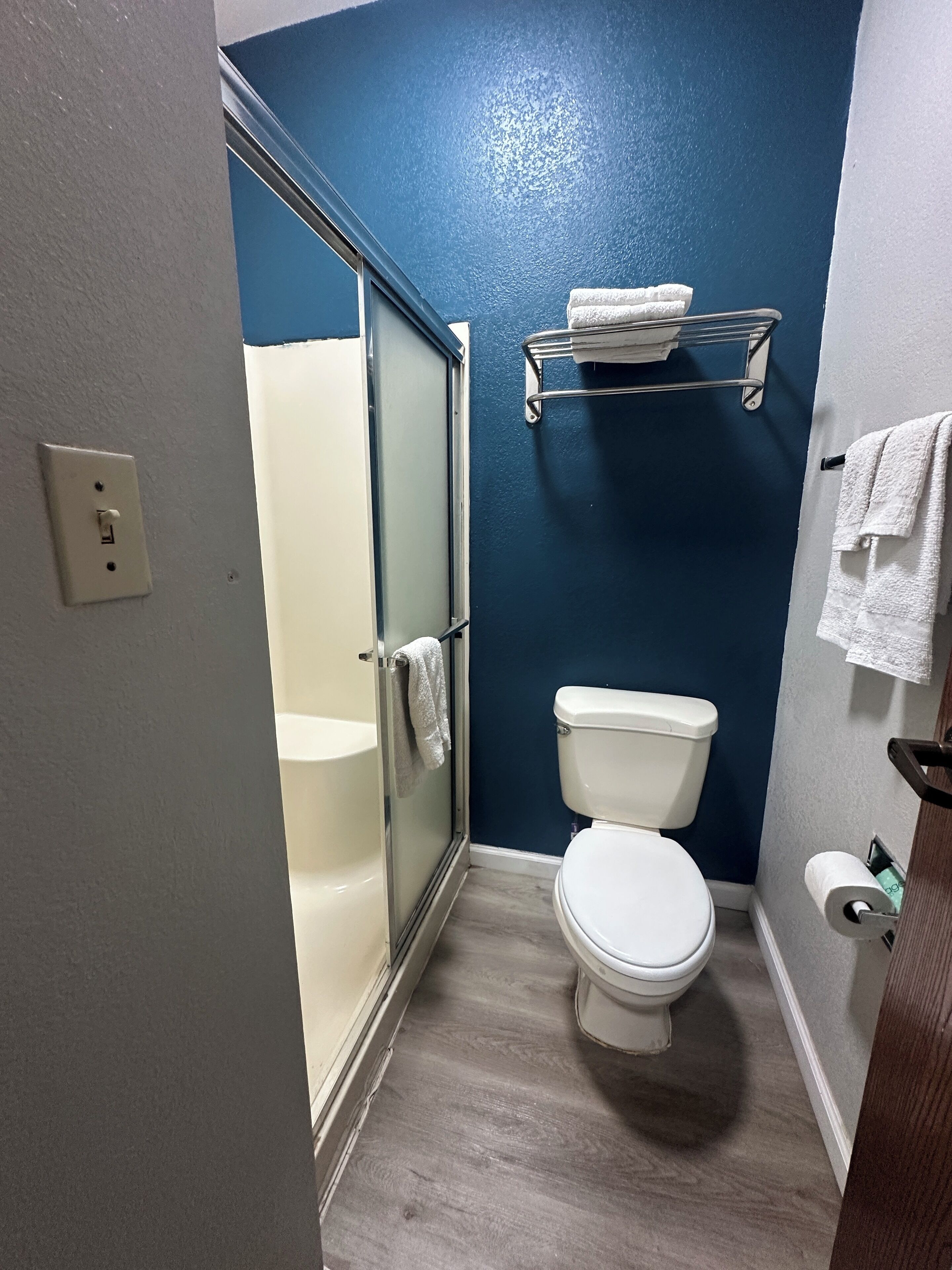 Free toiletries, hair dryer, towels