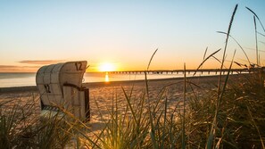 Beach nearby, sun-loungers