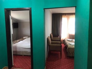Family Quadruple Room, 2 Bedrooms, Mountain View | Premium bedding, minibar, free WiFi, bed sheets