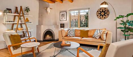 TV connectée, cheminée