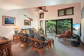 Smart TV, offices - Waikomo Stream 531 in Sunny Poipu - Walk to Beaches, Shops, Restaurants & More! (Poipu)