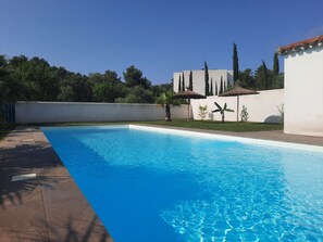 Outdoor pool, a heated pool