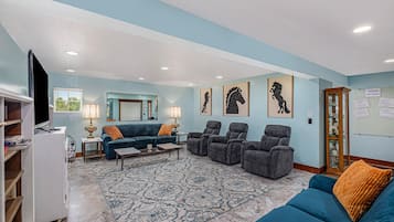 Smart TV, video game console, DVD player, books