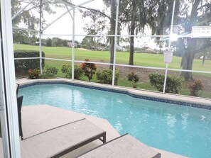 A heated pool - ref 47. Stunning villa with golf course view. South pool. (Haines City)