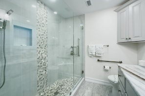 Hair dryer, towels