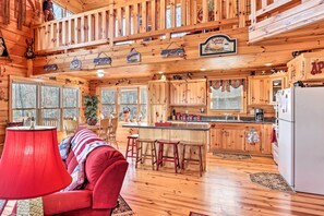 TV, fireplace, table football - Wheelchair-Accessible Murphy Cabin w/ Fire Pit! (Murphy)