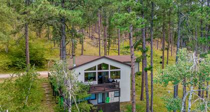 Mountain-view house with washer/dryer, fireplace, gas grill, balcony, & patio