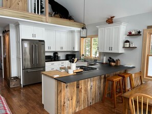 Private kitchen - Lake front cabin Direct access to Snowmobile Trails. Hiking & Local shops! (Abbot)