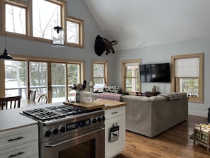 Interior - Lake front cabin Direct access to Snowmobile Trails. Hiking & Local shops! (Abbot)
