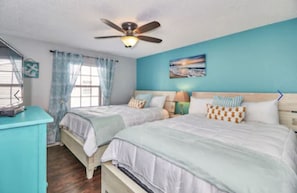 2 bedrooms, travel crib, free WiFi, bed sheets