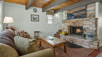 TV, fireplace, DVD player