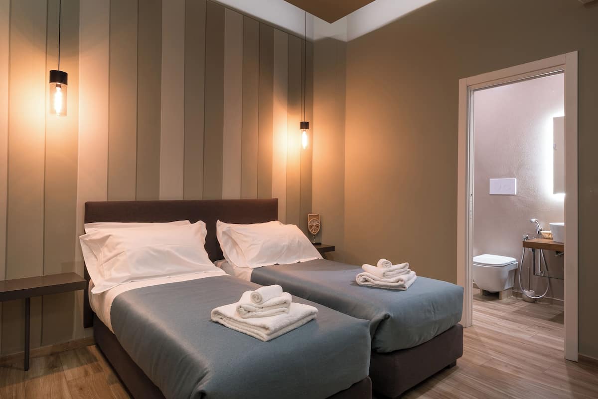 Memory foam beds, minibar, in-room safe, desk