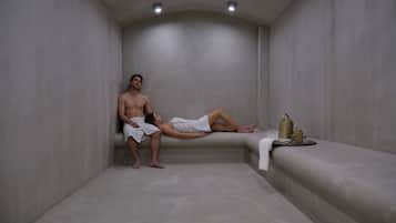 Sauna, steam room, body treatments, hydrotherapy, aromatherapy