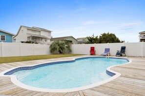 Pool - Experience coastal bliss at Sea You Soon, a spacious 4-bedroom retreat in Holden Beach, NC! (Holden Beach)