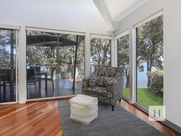 TV, DVD player, books