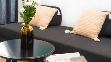 City Studio | Living area | 50-inch Smart TV with digital channels, TV