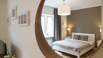 1 makuuhuone, silitysrauta/-lauta, vauvan matkasänky, ilmainen Wi-Fi