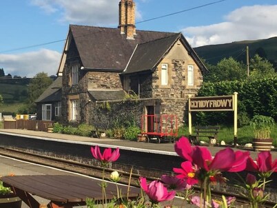 Grade II listed Station House by heritage railway